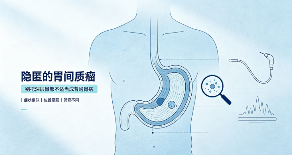 隐匿性极强的胃间质瘤，极易被误诊为普通胃病
